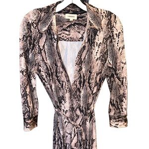L’Agence snakeskin dress